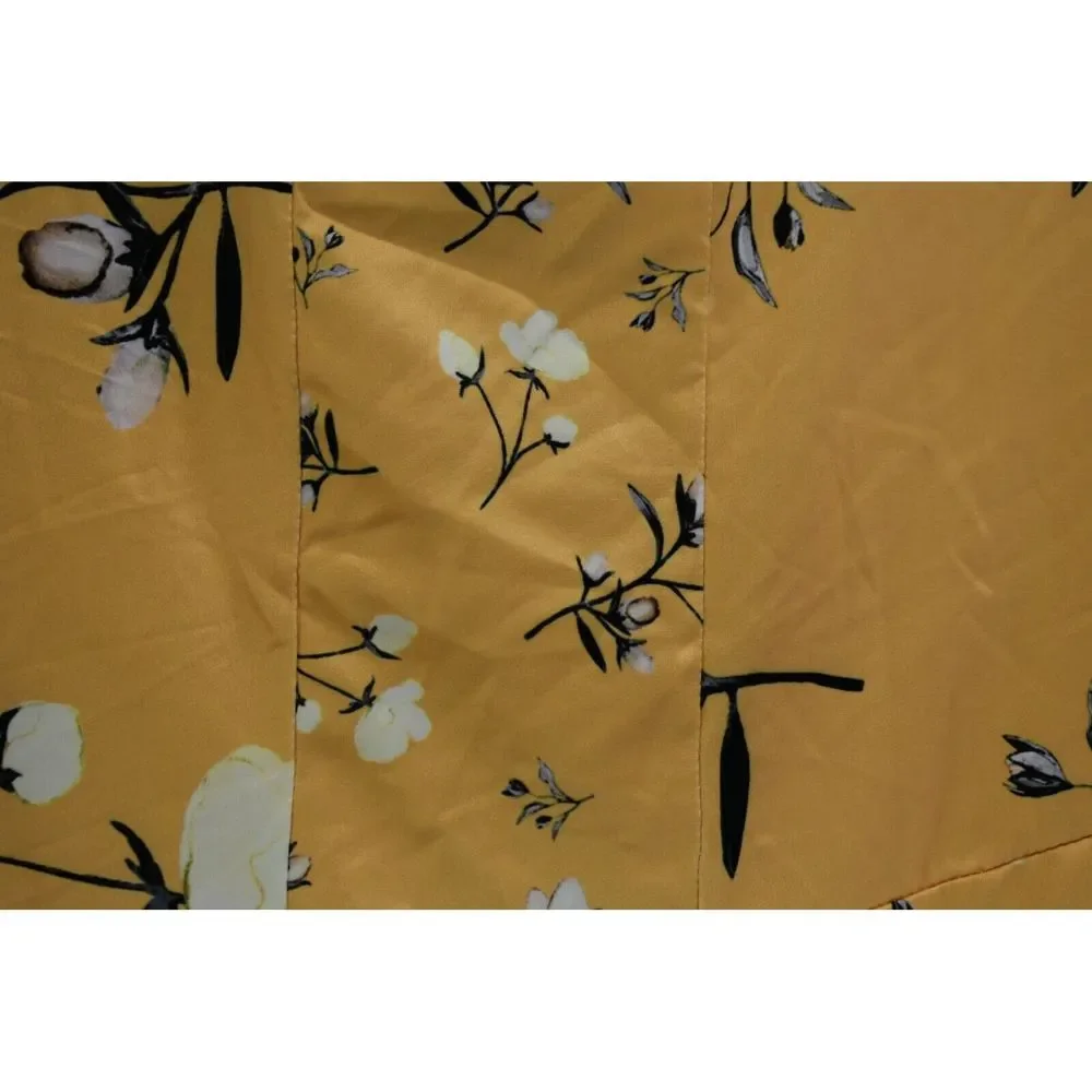 NWT Lilly Women's XL 3/4 Sleeve Long Stretch Dress Flower Print Ruffle Bottom - Picture 4 of 8